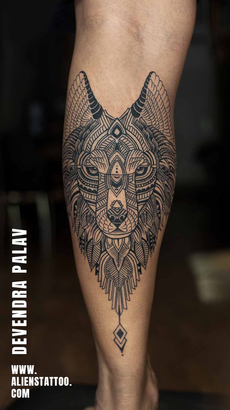 Egypt wolf tattoo