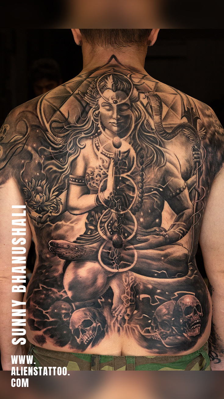 shiva and parvati tattoo