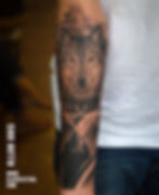 realism wolf tattoo