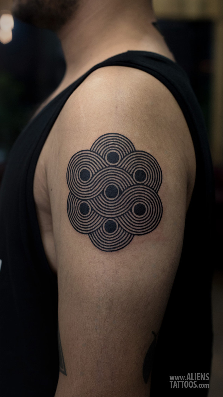 small sacred geometry tattoo