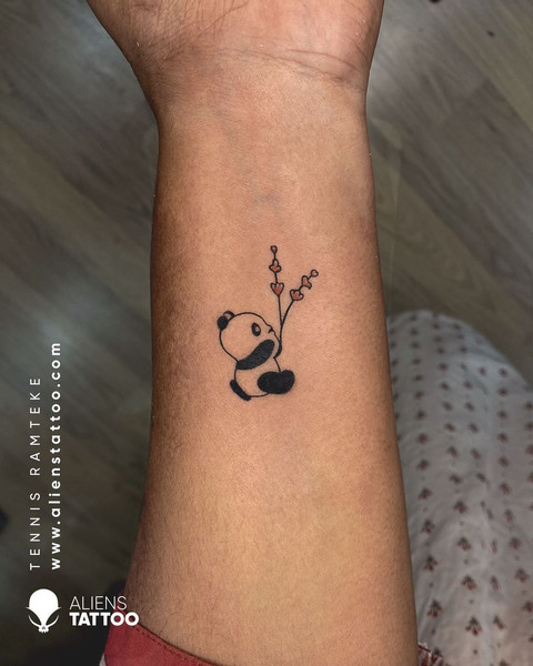 unique panda tattoo design