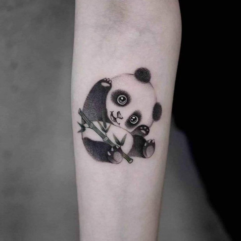 cute panda tattoo