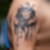 Modern Tribal Lion Tattoo