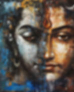 shiva and ram dual face tattoo