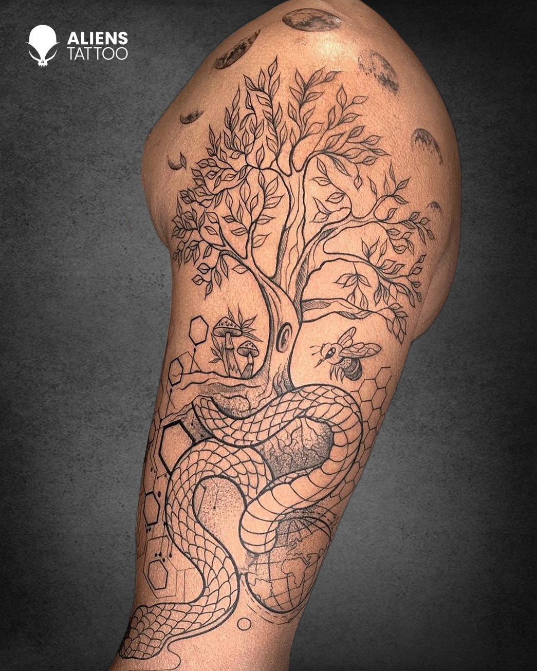 Fine line concept tattoo