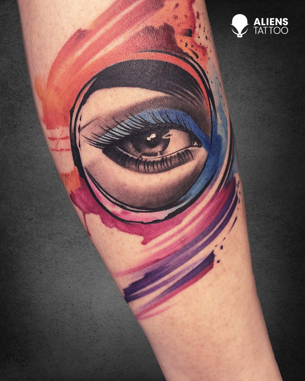 eye watercolor tattoo
