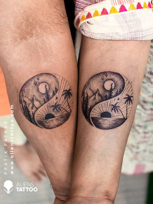 travel couple tattoos