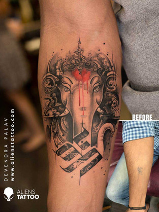 lord Ganehsa CoverUp Tattoo 