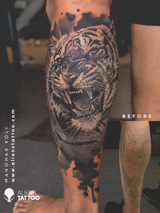 Tiger Tattoo CoverUp
