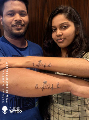heart couple tattoos
