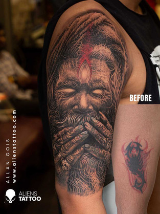Aghori Tattoo Coverup By  Allan Gois 