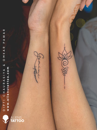 minimal couple tattoos