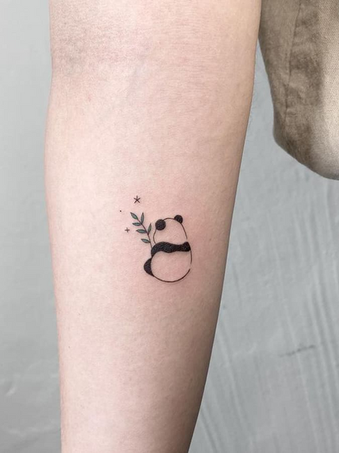 mini panda tattoo